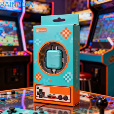 Customizable Quantity 350g Thickness Paper Box with Hot Stamping Finishing for USB Cable Packaging