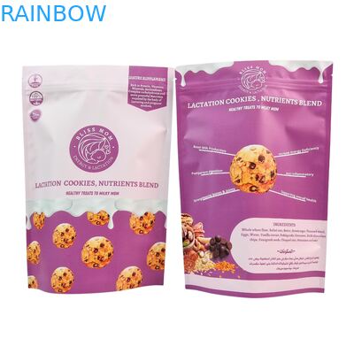 Heat Seal Quality Assurance Moisture Proof Customized Size Stand Up Pouch Resealable Food Bag