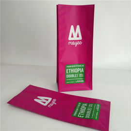 Matte Flat Bottom Custom Printed Stand Up Pouches Gusset Aluminum Laminated M Coffee Bags