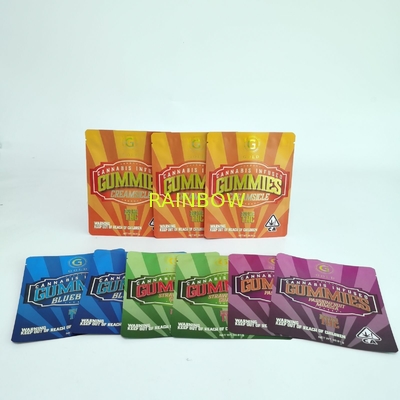 Digital Printing Three Side Sealed Pouches Customized Flat Bags with Zipper