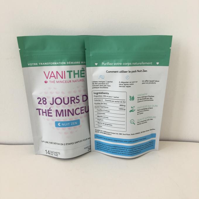 Recycled Plastic Stand Up Food Packaging Bag Laminated Biodegradable